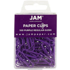 JAM Paper – Trombones standard, violet, 6 paquets de 100, total de 600 (2183753g)-Longueur : 1 1/8 po