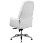 Flash Furniture - Fauteuil de direction multifonction, pivot, dossier élevé, traditionnel, cuir touffeté, blanc BT90269HWH-Dossier avec bouton touffetage