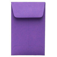 JAM Paper - Enveloppes à monnaie no 1, 2,25 x 3,5 po, papier recyclé de couleur vive, violet, 100/paquet (353027837G)-Violet