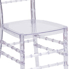 Chaise empilable Flash Elegance couleur cristaux de glace-Conception légère