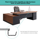ShoppingAll - Chemin de câbles sous le bureau - Blanc - Lot de 2-Ce Qui Est Inclus:2x SA-CMT42 Mesh Tray, 4x Cable Management Straps, 10x Self-Tapping Screws sont inclus dans le paquet, un tournevis/une perceuse électrique sont recommandés pour l'installation