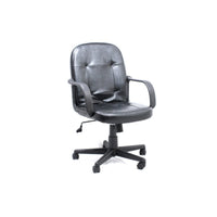 Xtech - Chaise de bureau exécutif avec soutien lombaire, accoudoirs et hauteur réglable - noir-Similicuir noir