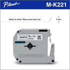 Brother MK221 Ruban non laminé blanc avec texte noir authentique pour étiqueteuses P-touch, 9 mm de largeur x 8 m de longueur-Parfait pour les applications quotidiennes d'étiquetage à la maison, au bureau à domicile, à l'école ou pour les loisirs