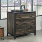 Sauder - La Collection Foundry Road Classeur lateral - Finition Carbon Oak-Finition Carbon Oak, Bois d'ingenierie, Metal