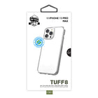 TUFF8 - Étui pour iPhone 13 Pro Max - clair-Les bords surélevés protègent l'écran des fissures et des rayures dues aux chutes à plat