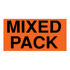 SPC - Étiquette Adhésive "Mixed Pack" - 2 po x 4 po - Noir Sur Rouge Fluorescent - Paquet de 500-Étiquette adhésive "Mix Pack"