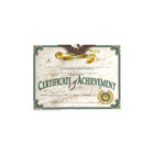 Flipside - Certificat de réussite, bordure verte, 8 1/2 x 11 po, paquet de 90-Dimensions : 8 1/2 long. x 11 larg. (po)