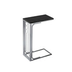 Monarch Specialties - 3137 Table D'Appoint - Dessus Noir/Metal Argente-Surface spacieuse à âme creuse et fini noir classique