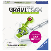Ravensburger Gravitrax Bloc d'Action Scoop-Contenu: 1 bloc d'action scoop, 1 rail long, 2 rails moyens, 3 rails courts, 1 guide d'utilisation (D, F, I, EN, NL, E)