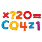 Learning Resources AlphaMagnets & MathMagnets Ensemble Combo multicolore-L'ensemble comprend 52 lettres magnétiques majuscules, 16 minuscules, 4 chiffres et 16 symboles mathématiques.