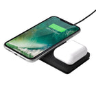 Powerology - Chargeur sans fil pliable Qi 10 W/7,5 W - Noir-Double bobine de recharge