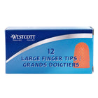 Westcott - Doigtiers non aérés, grand, paquet de 12-Doigtiers en caoutchouc de style classique