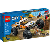 LEGO - City Les Aventures du 4x4 Tout-Terrain - 252 pièces-Amusement de camping hors route pour les enfants de 6 ans et plus