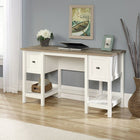Sauder 54"W La Collection Cottage Road Bureau - Finition Soft White-Tiroirs sur glissières à extension complète équipés d'un système d'assemblage T-lock breveté