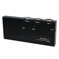 StarTech  Répartiteur vidéo VGA haute résolution, 350 MHz, 2 ports-Amplificateur de signal intégré pour augmenter votre portée de connexion jusqu’à 210 pieds (65 mètres)