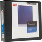 Staples® – Reliure de présentation standard à anneaux en D, 3 po, noir-Anneaux sans interstice permettant de facilement tourner les pages 