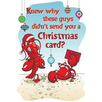 Cartes de Noël, Know Why These Guys Didn't Send You a Christmas Card? (anglais), paq./18-Toutes les cartes sont enveloppées individuellement avec cellophane