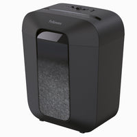Déchiqueteuse Fellowes Powershred coupe-croisée LX50 9 feuilles-Le verrou de sécurité breveté désactive la déchiqueteuse pour encore plus de sécurité.
