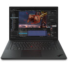 Lenovo - Ordinateur portable 16" ThinkPad P1 Gen 6 - Intel Core i7-13700H 16 Go RAM - 512 Go SSD - Windows11 Pro - Anglais Noir-Processeur : Intel Core i7-13700H, 14C (6P + 8E)/20T, P-core 2,4/5,0 GHz, E-core 1,8/3,7 GHz, 24 Mo