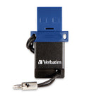 Verbatim - Clé double USB 3.2 Gen 1 Store ‘n' Go de 64 Go pour appareils USB-C - Bleu -Capacité de 64 Go
