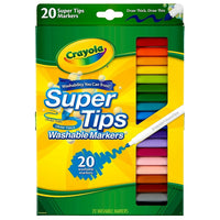 Marqueurs lavables Crayola Super Pointes, Assortiment, Paquet de 120-Les marqueurs lavables Crayola se lavent de la peau et de la plupart des vêtements lavables