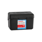 Staples - Boîte à fiches - 3 po x 5 po - noir-Le couvercle se plie pour pemettre de mieux voir les fiches