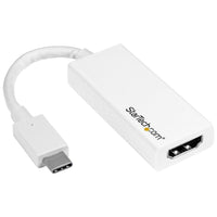 StarTech.com, adaptateur USB-C vers HDMI, blanc-Connectez votre MacBook, Chromebook ou ordinateur portatif USB-C à un projecteur ou téléviseur HDMI