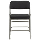 Flash Furniture – Chaise pliante courbée Hercules, métal double charnière, triple renfort, capitonnée, noir (AWMC320AFBK)-Chaise pliante en métal rembourré