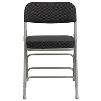Flash Furniture – Chaise pliante courbée Hercules, métal double charnière, triple renfort, capitonnée, noir (AWMC320AFBK)-Chaise pliante en métal rembourré