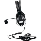 Spracht - Zum-Wd-USB-2 Casque filaire à double oreille-Conception supra-auriculaire en noir avec coussinets d'oreille très confortables