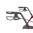 Drive Medical - Rollator bariatrique robuste avec siège rembourré, rouge-Siège très large doux rembourré