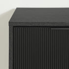 South Shore - Arlo - Meuble TV 2 tiroirs avec portes rainurées - Chêne cendré et Noir mat - 65 po-Poids de l'item: 89 lb