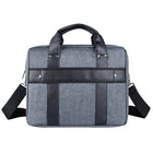Sacoche pour Ordinateur Portable 16-17,3", Sac à Bandoulière, Sac de Travail/Voyage/Affaires, Matière Déperlante - Grise-2 styles de portage (porté main et bandoulière bandoulière)