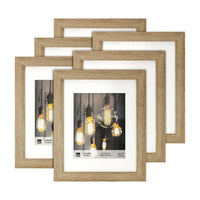 Kiera Grace – Cadre photo Loft, 11 x 14 po avec cadre interne pour 8 x 10 po, gris bois flottant, 6/ensemble (PH44113-3MC)-Fini gris bois flottant