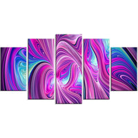 Designart – Art contemporain imprimé sur toile, merveille bleu et rose, (PT3055-373)-Impression