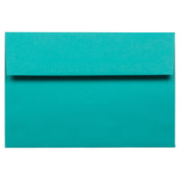 JAM Paper Enveloppes de pap. rec. avec ferm. gommée Brite Hue, format invitation, 5 1/2 x 8 1/8 po, bleu de mer, 100/paquet-Bleu de mer