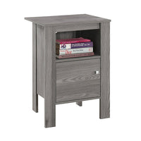 Monarch Specialties - 2138 Table D'Appoint - Table De Chevet Gris-Comportant simultanément un look classique et naturel, cette table de nuit peut également être utilisée en tant que table de bout ou de table d'appoint.