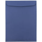 JAM Paper Enveloppes ouvertes au bout avec fermeture gommée, 9 x 12 po, bleu présidentiel, 50/pqt-Bleu présidentiel