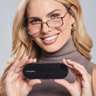 ThinOptics - Lunettes de lecture FrontPage Brooklyn - Force +1,50 - Tortue avec étui noir Milano-Résistance : Chaque lectrice ThinOptics est fabriquée en polycarbonate incassable, moulée par thermo-injection, de qualité optique.