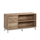 Sauder - Bergen Circle Crédence de classement de bureau moderne - Kiln Acacia-L'unité flexible peut être assemblée avec des tiroirs sur le côté gauche ou droit
