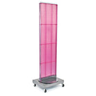 Azar Displays – Support de plancher autoportant à panneau perforé, 16 x 60 po, rose (700253-PNK)-En panneau perforé