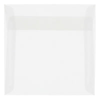 JAM Paper Enveloppes carrées translucides, 9 x 9 po, transparent, 250/paquet-Enveloppes en papier translucide clair