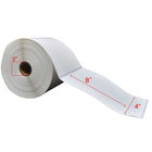Premium Tape - 4 x 8 po (102 mm x 203 mm) Étiquettes Transfert Thermique - Noyau de 3 po (76 mm) - Paquet de 4-Blanc