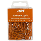 JAM Paper – Trombones standard, orange, 6 paquets de 100, total de 600 (42186870g)-Longueur : 1 1/8 po