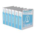 Davis Group Super offre Easyview, Reliure View à anneaux ronds 2 po, personnalisable, paquet de 6 - Blanc-3 Reliure À Anneaux