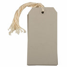 Jam Paper - Étiquettes Cadeaux avec Cordon - Moyen - 4 3/4 po x 2 3/8 po - Gris - 100 Pack-Étiquette cadeau grise