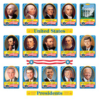 Ensemble de babillards Trend Enterprises, présidents américains, paquet de 108-Utilise des portraits officiels de la White House Historical Association, mis à jour pour inclure Joe Biden.