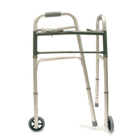 Bios – Cadre de marche articulé avec roues-Le double bouton de ce cadre de marche pliable est conçu pour les personnes qui demandent plus de stabilité et de soutien 
