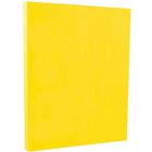JAM Paper Papier cartonné Brite Hue recyclé, lisse, 8 1/2 x 11 po, jaune, 100 feuilles/paquet-Taille : 8 1/2 po x 11 po