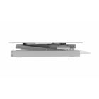 Rocelco - Support de bureau haut de gamme DADR-40 à hauteur réglable - 40 po - avec portée verticale allongée - Blanc-Aucun assemblage requis